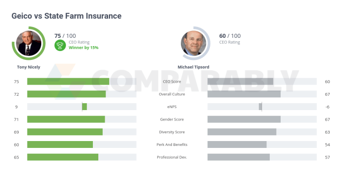 GEICO vs State Farm Insurance | Comparably