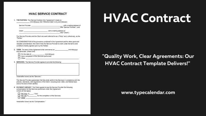 Printable Hvac Maintenance Contract Template - Fillable Form 2025